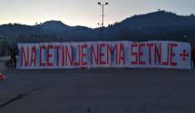 Litija SPC najavljena i u Prijestonici, Cetinjani odgovorili transparentom