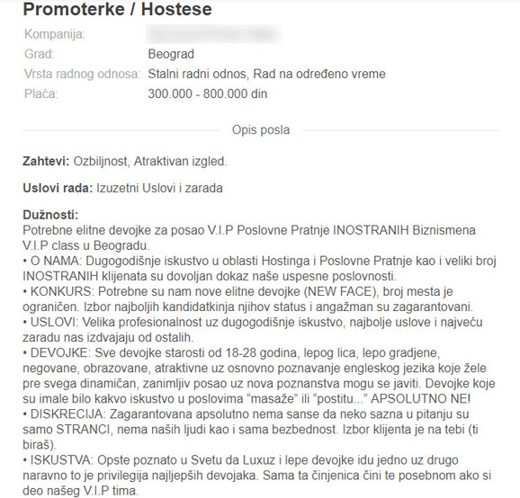 Crna gora oglasi poslovna pratnja Novi Lični