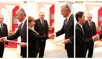 Đukanović primio akreditivna pisma novonaimenovanih, izvanrednih i opunomoćenih ambasadora