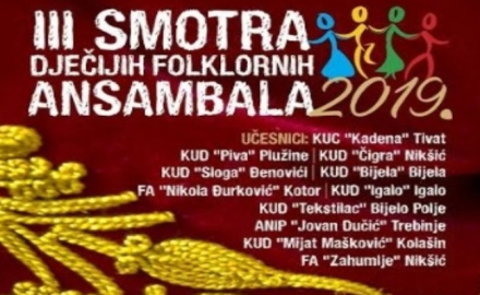 Smotra dječijih folklornih ansambala sjutra u Tivtu