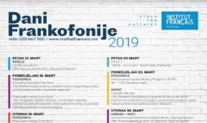 ''Dani Frankofonije'' počinju 20. marta
