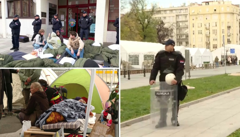 UŽIVO U Ćacilendu ispred Skupštine Srbije izbila tuča, intervenisala policija