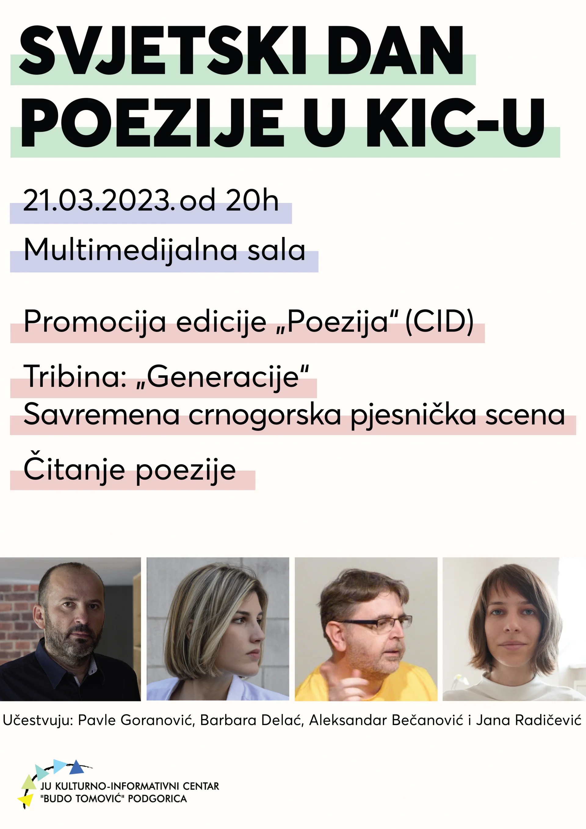 Svjetski dan poezije u KIC-u