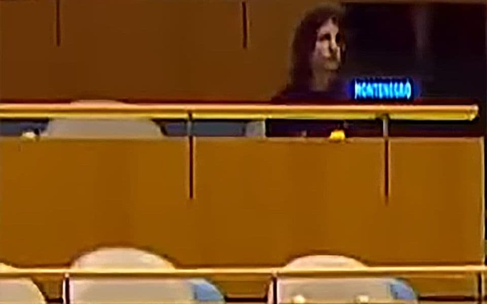 Delegat Crne Gore ostao u sali dok je Netanjahu govorio tokom Generalne skupštine UN