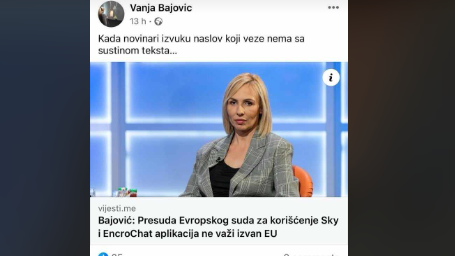 Kako su Vijesti (zlo)upotrijebile riječi dr Vanje Bajović