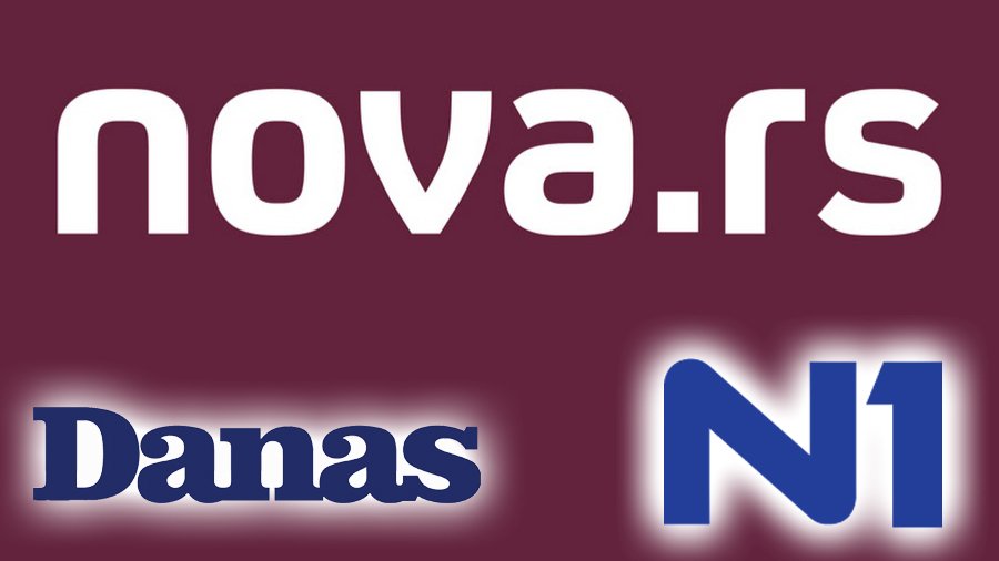 Portali Nova, N1 i Danas tokom posljednja dva dana zajedno najčitaniji u Srbiji