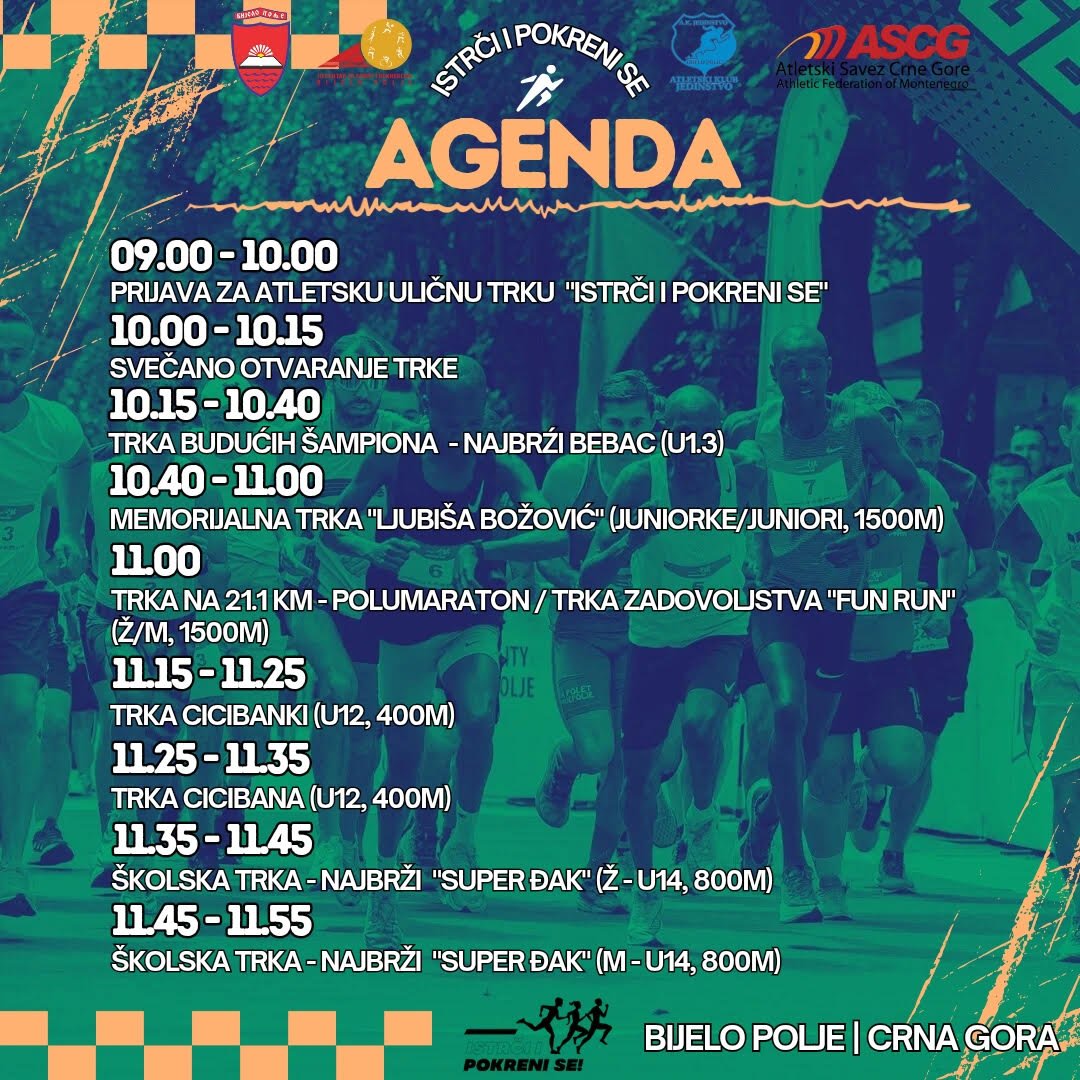 Izmijenjena agenda ulične trke - Istrči i pokreni se 2025