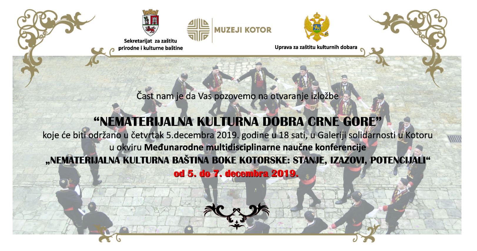 Izložba "Nematerijalna kulturna dobra Crne Gore" u Kotoru