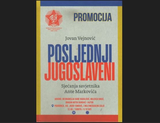 U subotu u KIC-u promocija knjige Posljednji Jugoslaveni