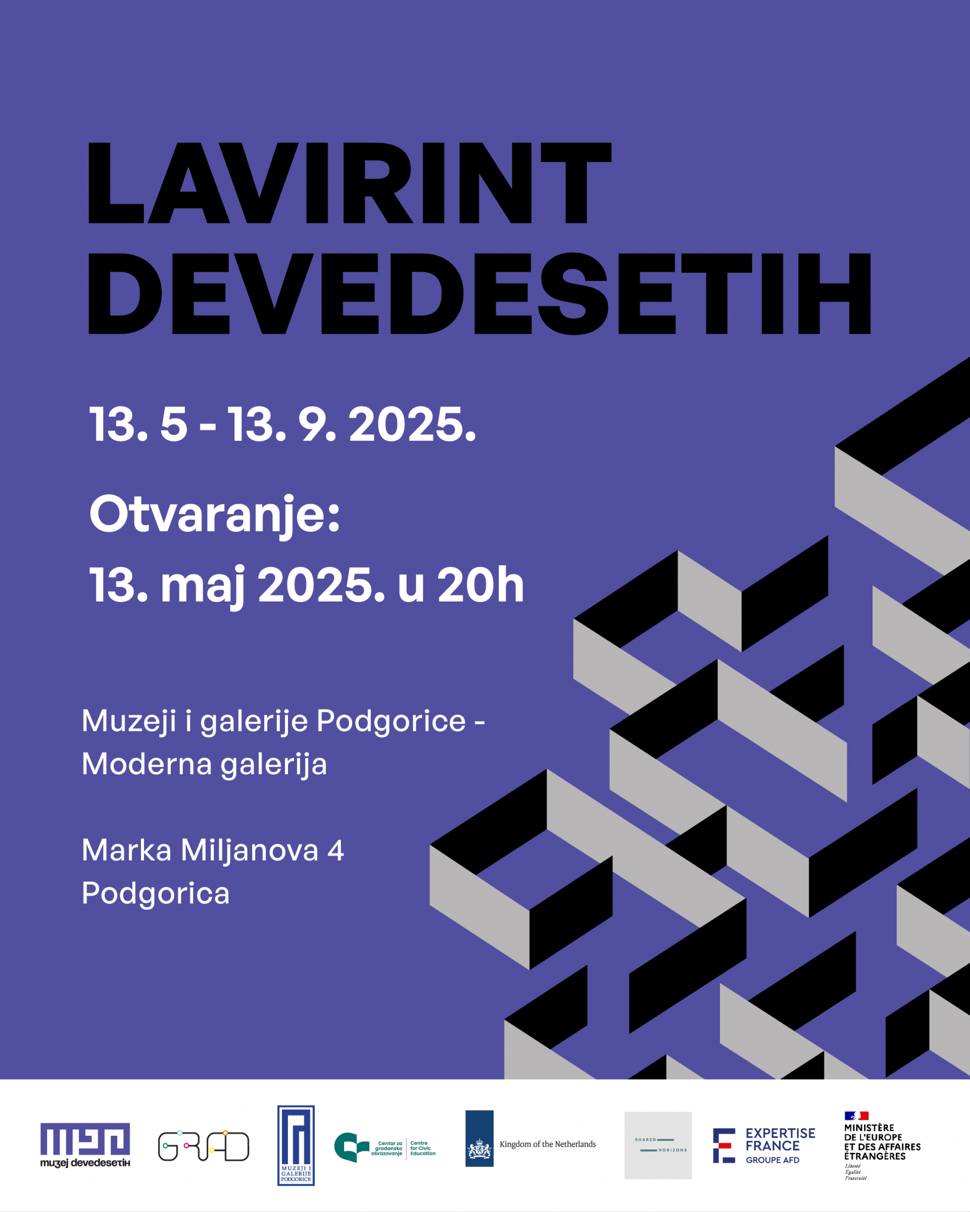 Izložba „Lavirint devedesetih“ od 13. maja u Podgorici