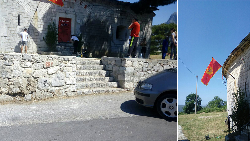 Crnogorska zastava se opet ponosno vijori, grafiti više ne postoje