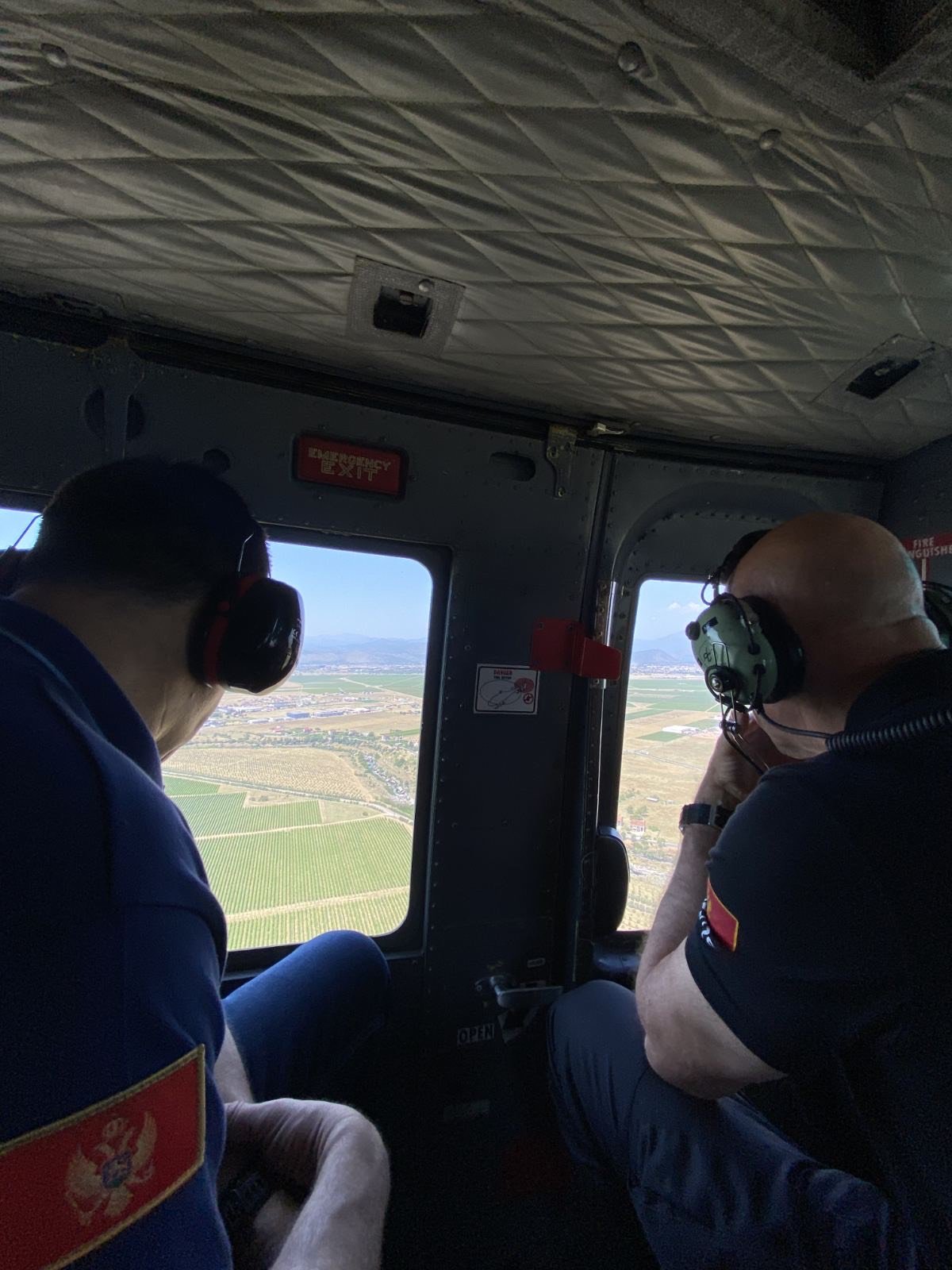 Predstavnici Direktorata za zaštitu i spašavanje  helikopterom nadgledali Podgoricu i primorje; Požarnih rizika nema