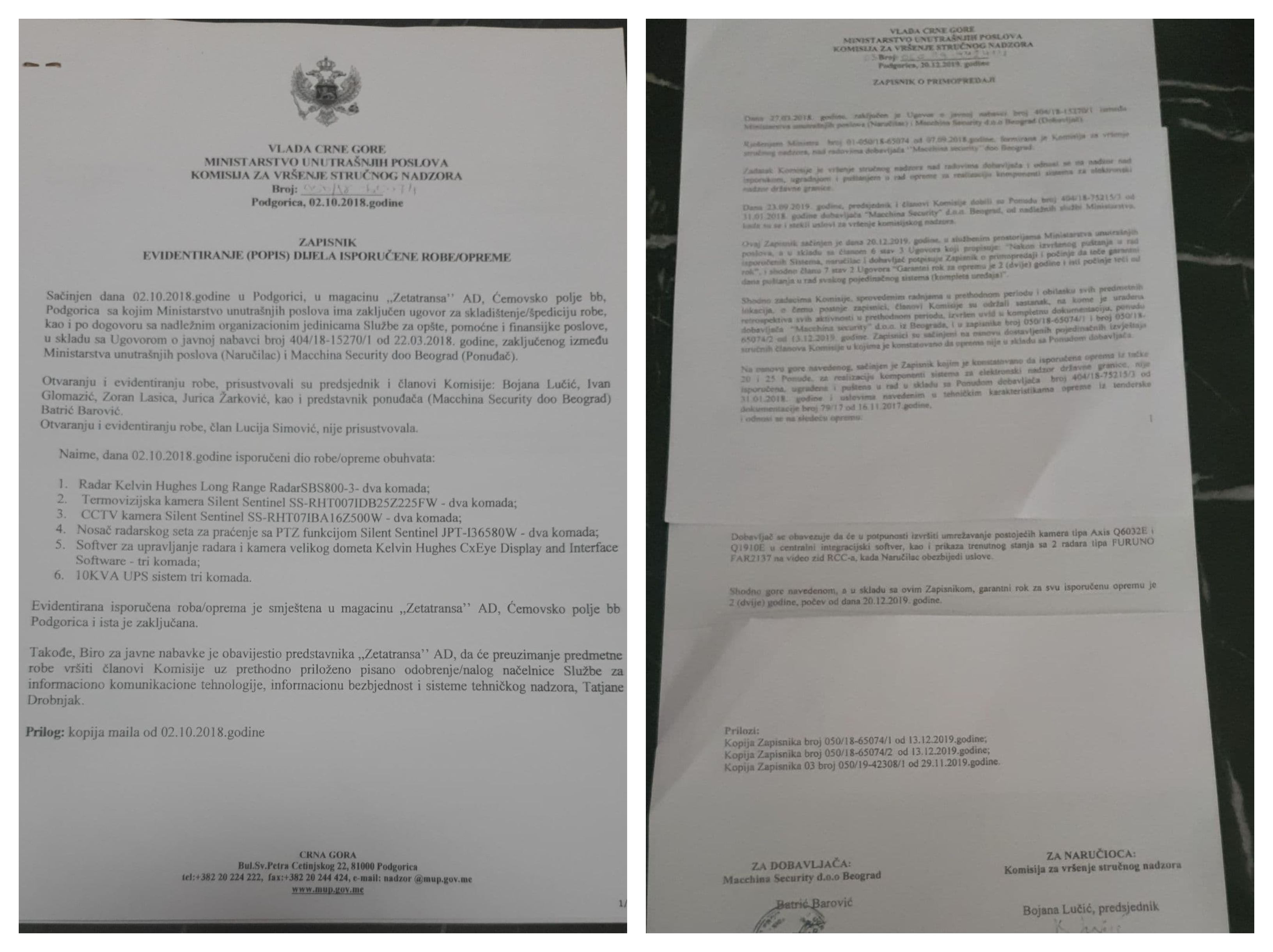 Tenderska komisija: Nije bilo pronevjera prilikom procedure za elektronski nadzor granice