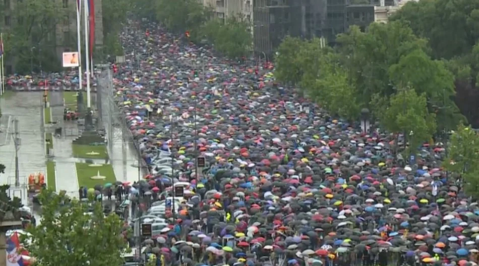 Na kraju protesta u Beogradu najavljeno novo okupljanje idućeg petka