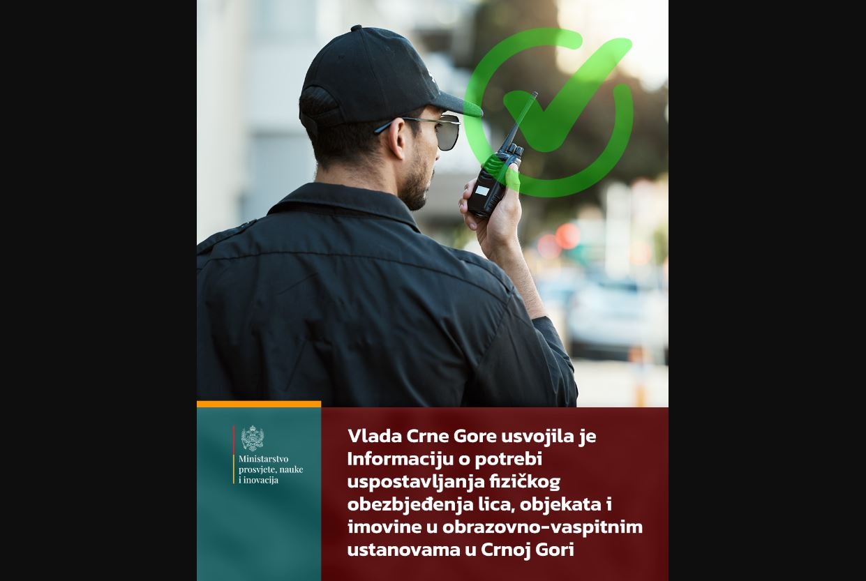 Privremena mjera: Zaštitari u školama od 1. oktobra do kraja decembra