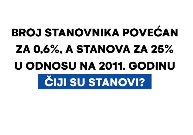 Društvo statističara i demografa: Veliki raskorak između demografskog i stambenog rasta