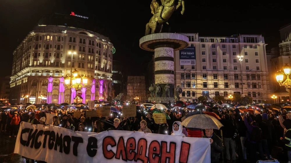 Protest u Skoplju: Građani traže odgovornost za tragediju u Kočanima