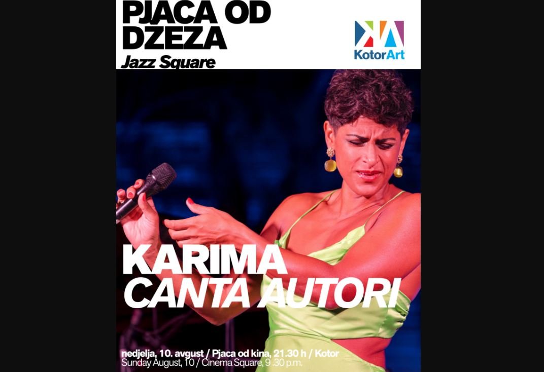 Zvijezda iz Italije na Pjaci od džeza: Karima na KotorArtu