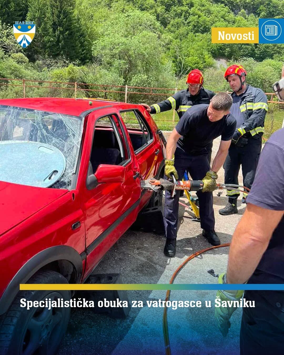 Specijalistička obuka za vatrogasce u Šavniku, isporučeno i specijalizovano vozilo