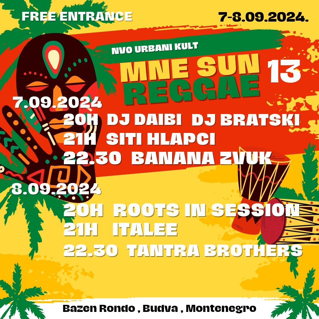 Ovog vikenda u Budvi 13. “Montenegro Sun Reggae Fest”