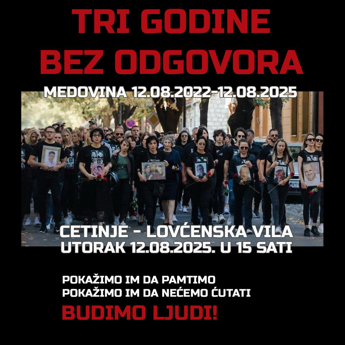 Tri godine bez odgovora:  Na sjutrašnjem skupu na Cetinju porodice žrtava masakra javno će saopštiti zahtjeve