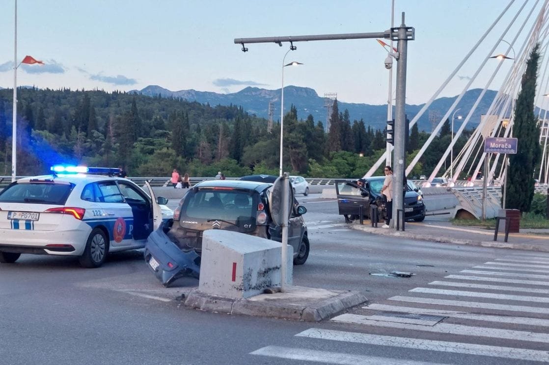 Podgorica: Udes kod mosta Milenijum, ima povrijeđenih