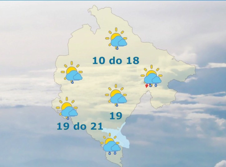 Sjutra promjenljivo, temperatura do 21 stepen