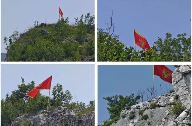 Grupa patriota postavila državne zastave na novim lokacijama na putu Cetinje - Budva: Pozvali i ostale da isto urade u svojim gradovima