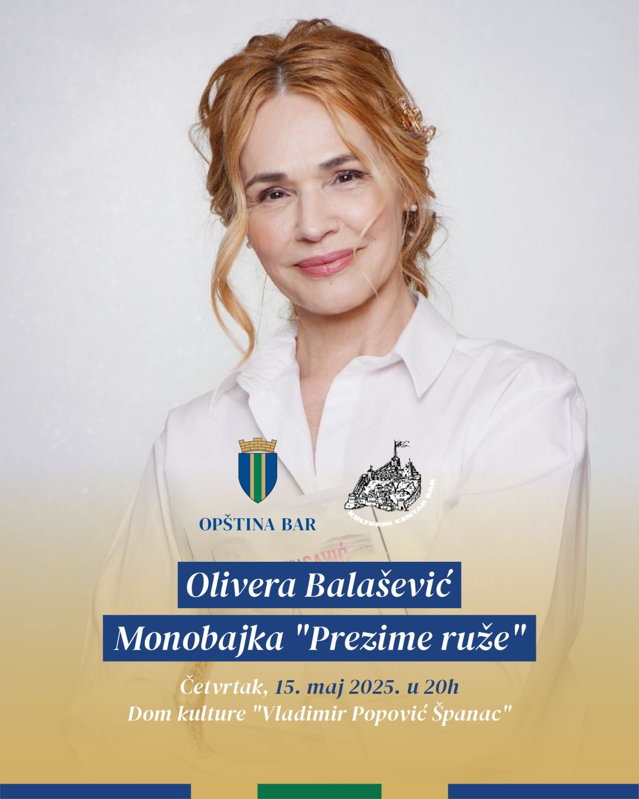 Opština Bar: Predstava “Prezime ruže” u Domu kulture