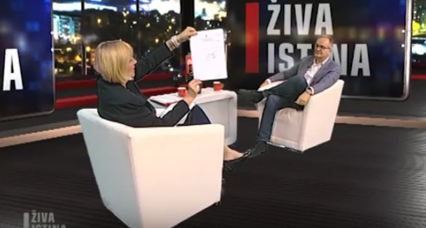 PROMO: Drašković u „Živoj istini“: Nikad nisam tvrdila da nešto nije bezbjedno bez dokaza