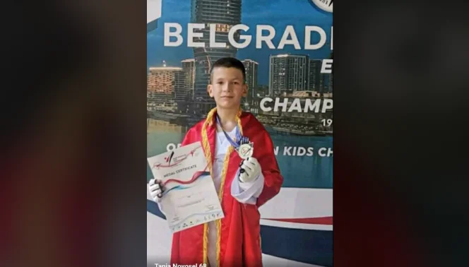 Osmogodišnjem Vladimiru Goluboviću srebro na prvenstvu Evrope u tekvondou