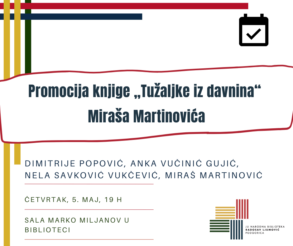 Promocija knjige Miraša Martinovića "Tužaljke iz davnina"