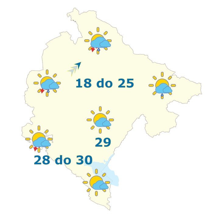 Sjutra promjenljivo, do 30 stepeni