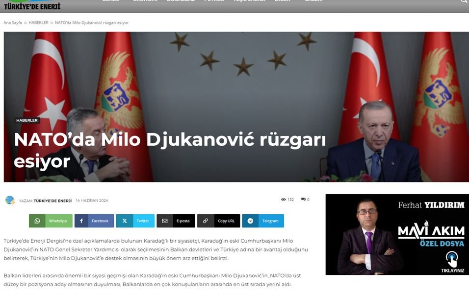 Kroz kandidaturu Đukanovića, Balkan bi trebalo da ima svog čovjeka u vrhu NATO