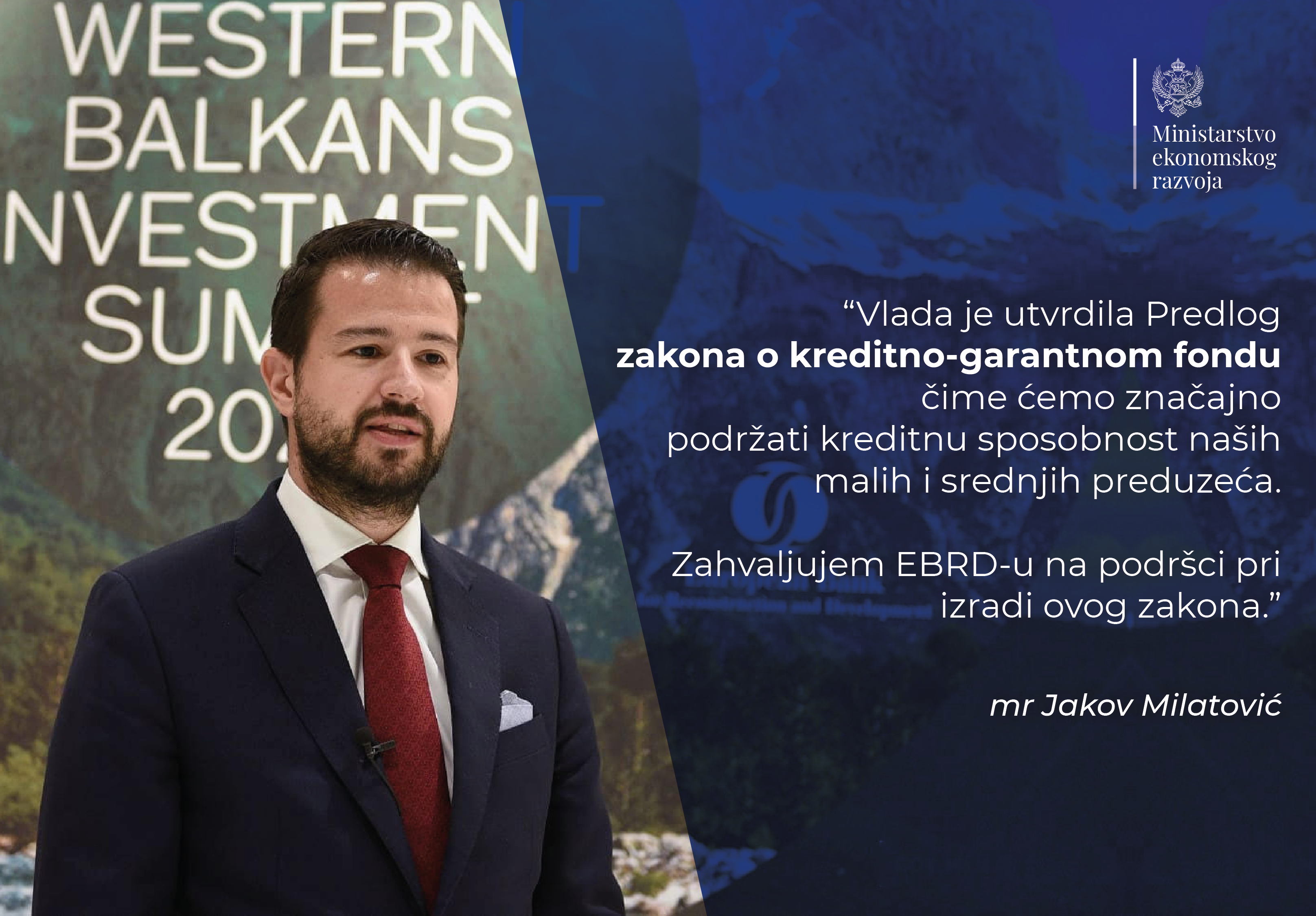 Milatović: Kreditno-garantni fond za otporniju ekonomiju i preko 10 hiljada novih radnih mjesta