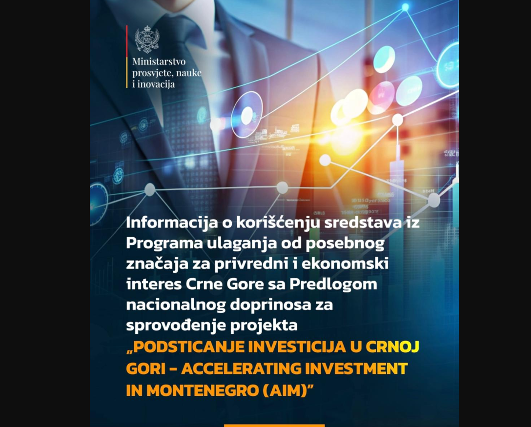 Vlada dala saglasnost za sprovođenje projekta „Podsticanje investicija u Crnoj Gori“