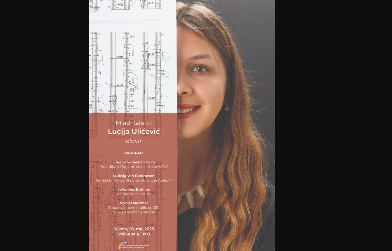 Solistički koncert pijanistkinje Lucije Ulićević u KIC-u