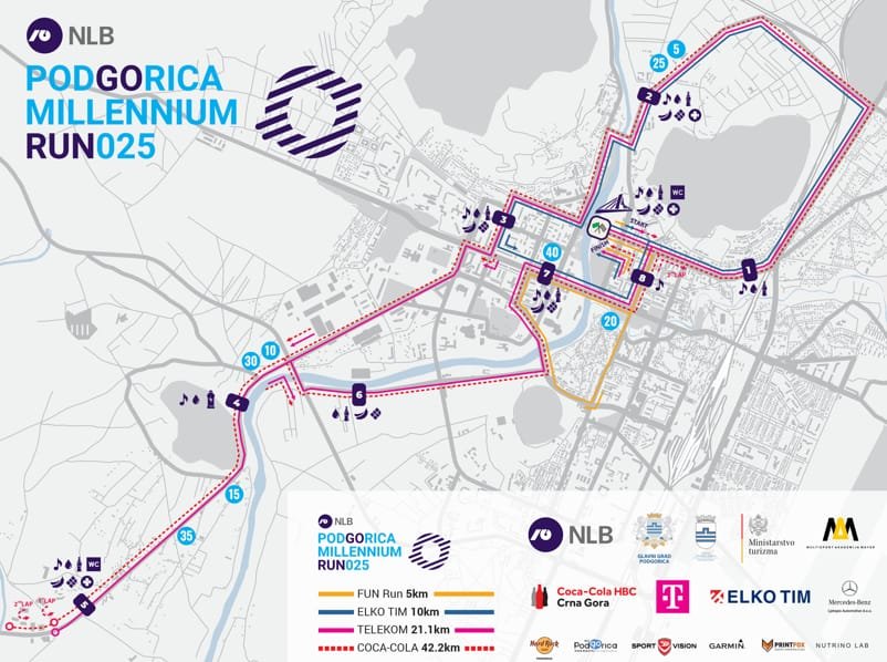 Evo koje saobraćajnice će biti zatvorene za vikend zbog trke NLB Podgorica Millenium Run