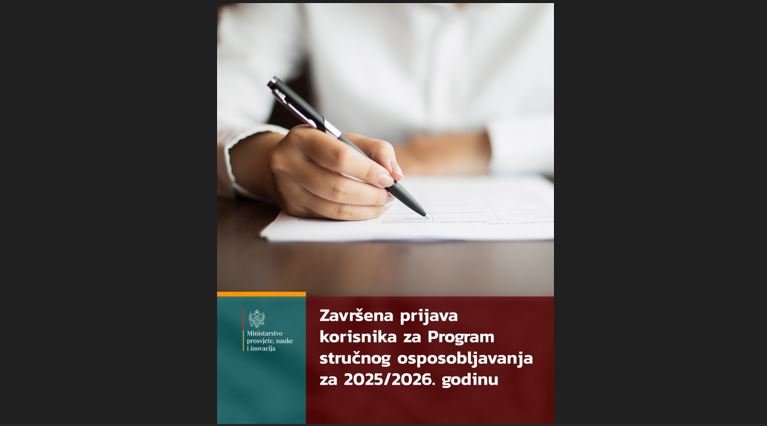 Završena prijava korisnika za Program stručnog osposobljavanja za 2025/2026. godinu
