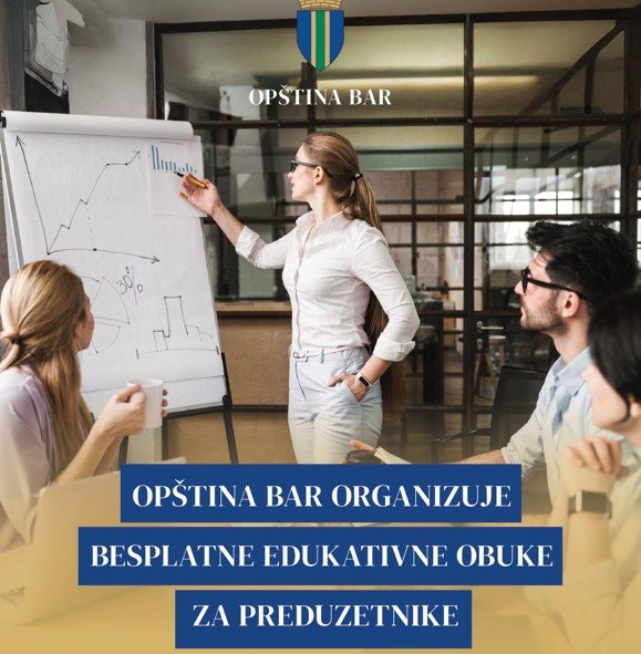Opština Bar pruža besplatnu edukaciju za preduzetnike