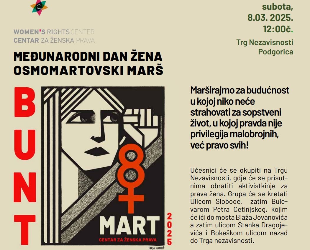 Osmomartovski marš pod sloganom BUNT