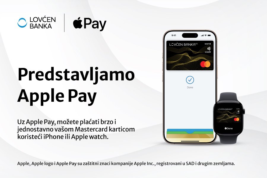 Lovćen banka uvodi Apple Pay za svoje klijente