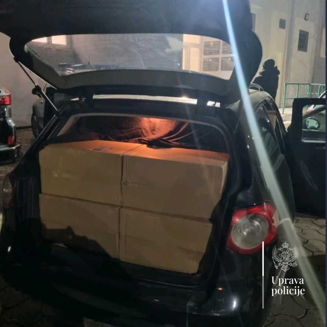 Uhapšen osumnjičeni za nedozvoljenu trgovinu u Rožajama: Zaplijenjeno 13.500 paklica cigareta