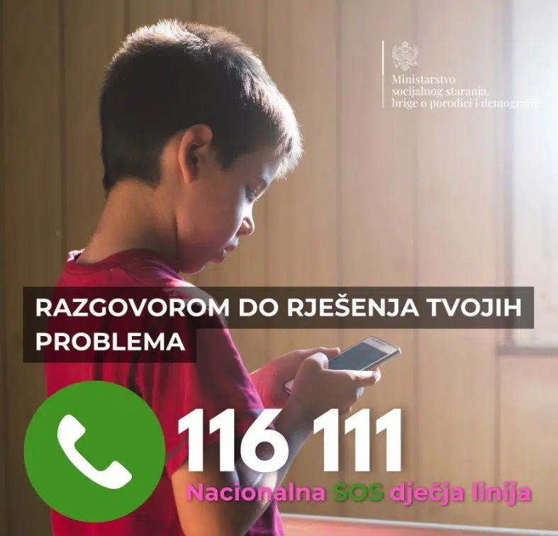 Nacionalna SOS dječja linija – 116 111 na raspolaganju mladima