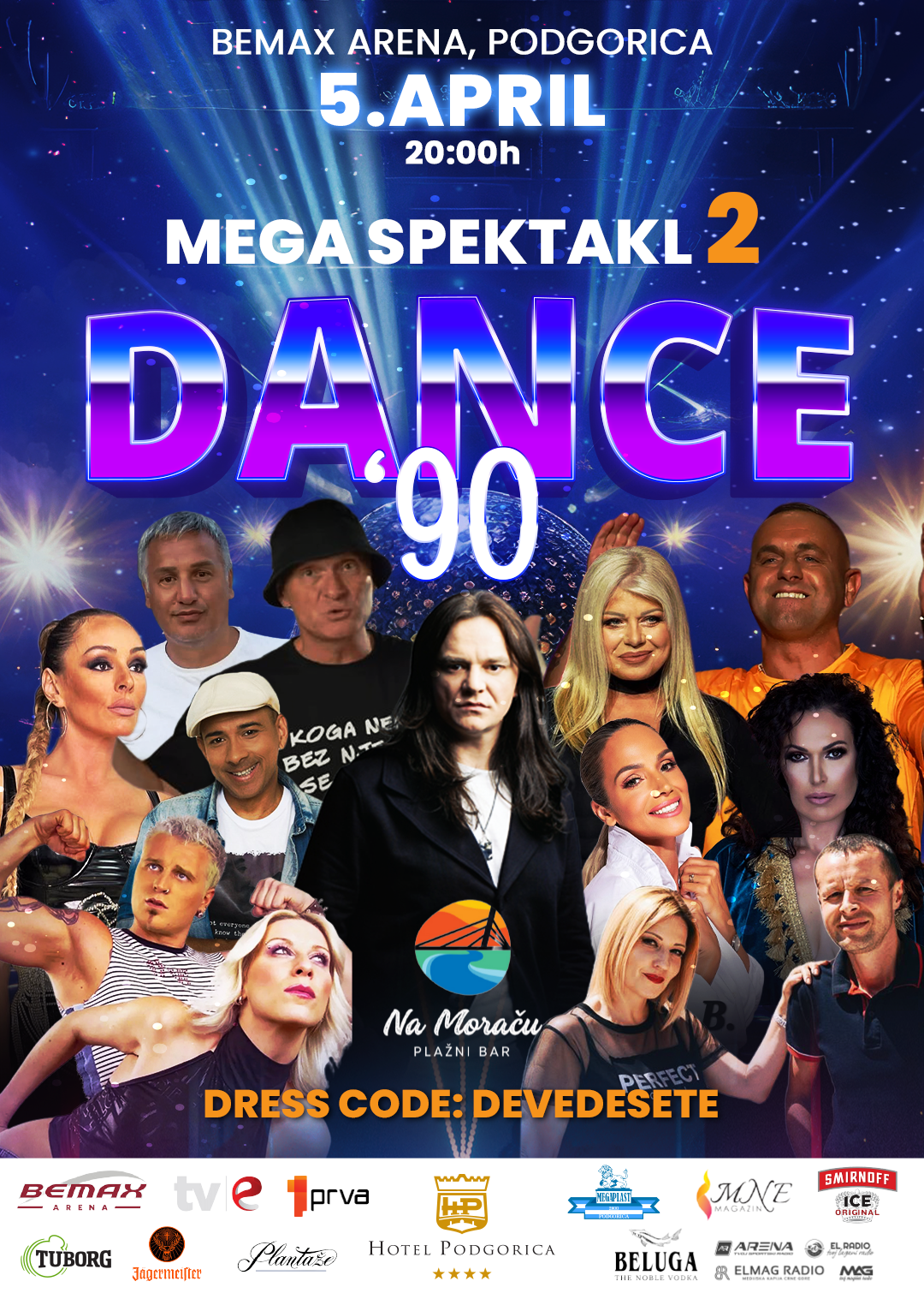 Mega dance spektakl 2 - koncert 90-ih, 5. aprila, u Bemax areni
