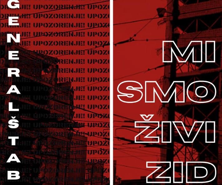 Protest upozorenja studenata kod Generalštaba: Mi smo živi zid