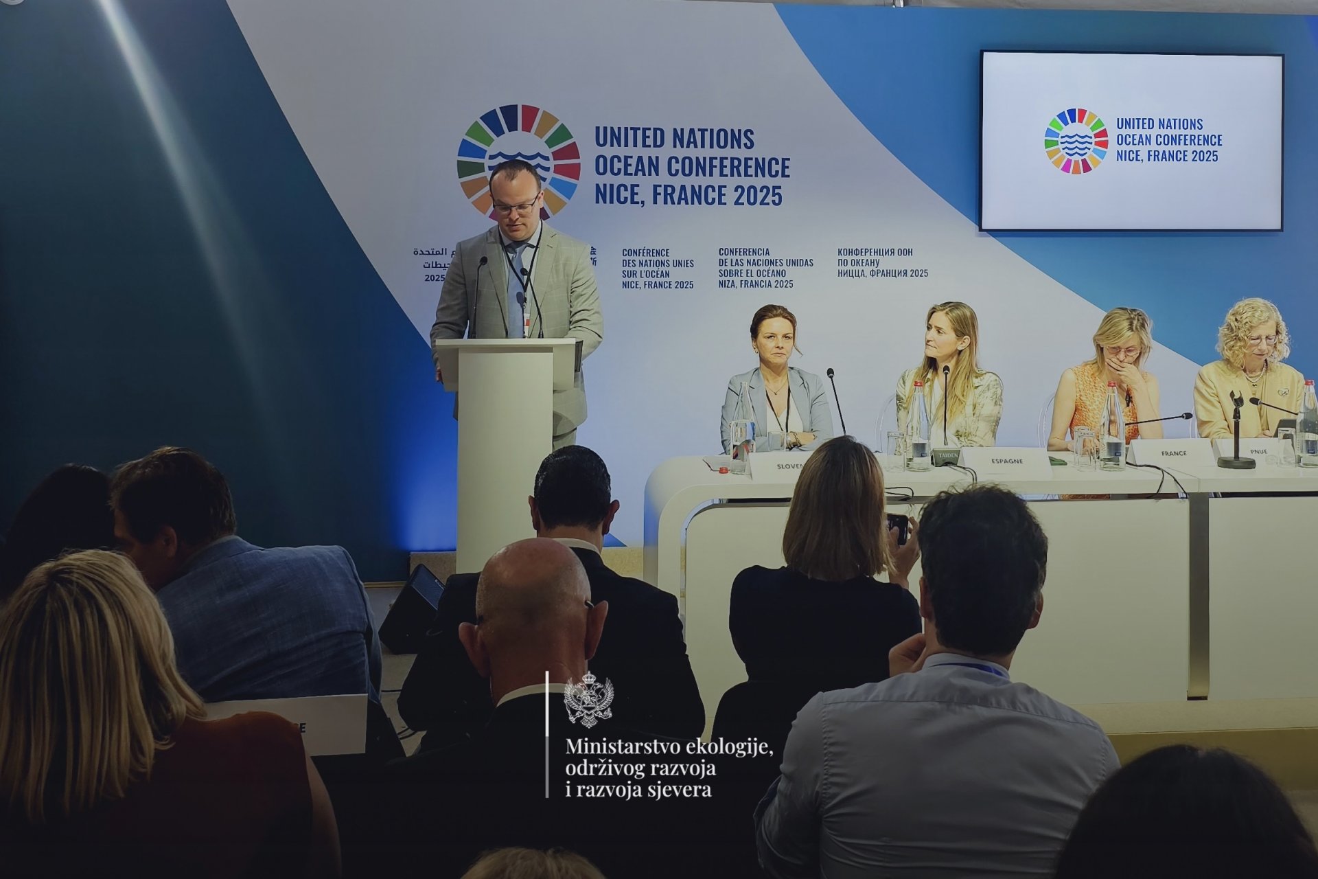 Ministar Ćulafić na konferenciji UN o okeanima u Nici: Integralni pristupi nijesu luksuz, oni su nužnost