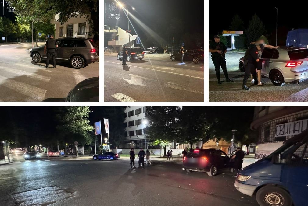 Pojačane aktivnosti policije tokom prethodne večeri: Kontrolisano preko dvije hiljade osoba, 16 uhapšenih