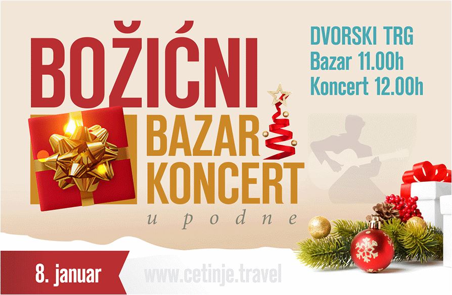 "Božićni bazar i koncert u podne" na Cetinju