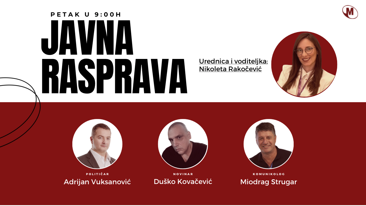 Poslušajte današnje izdanje emisije Javna rasprava